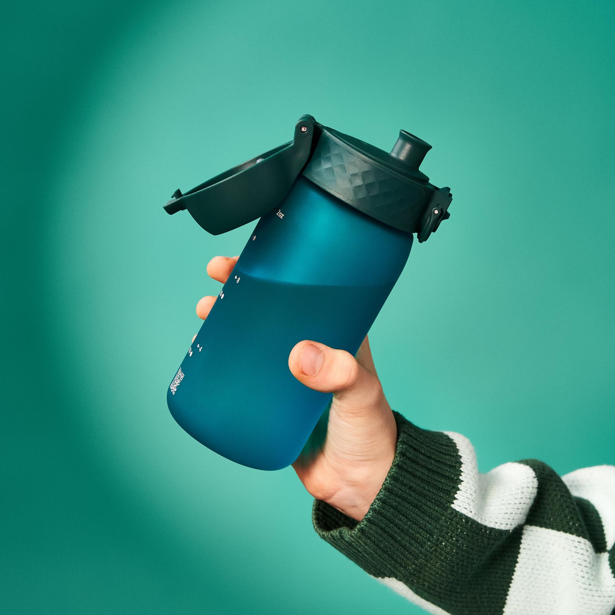 Ion8 bottle with hidden carry handle for on-the-go kids.