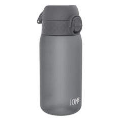 Ion8 bottle spout-cover demonstrates one-finger flip for hygienic sipping.