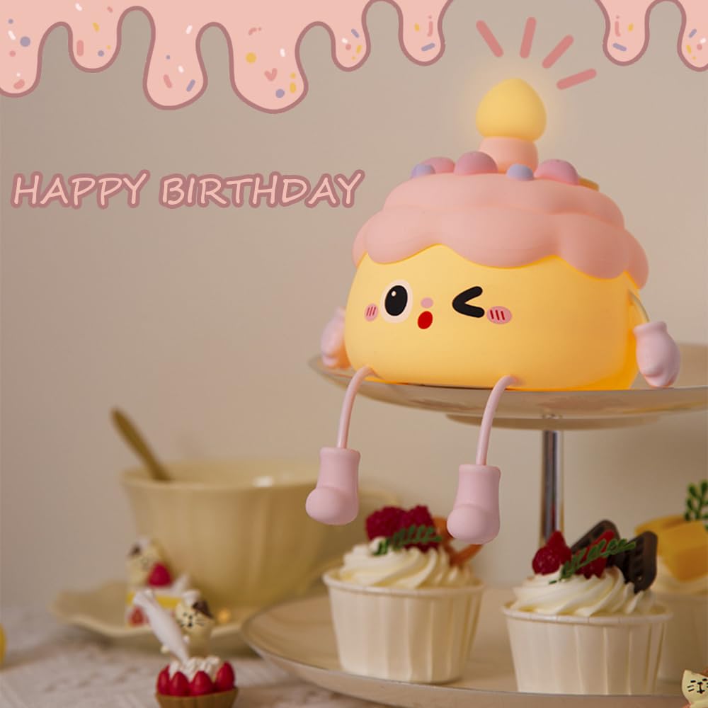 ipalmay Fun Night Light cake-side view showing soft kid-friendly lighting