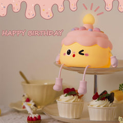 ipalmay Fun Night Light cake-side view showing soft kid-friendly lighting