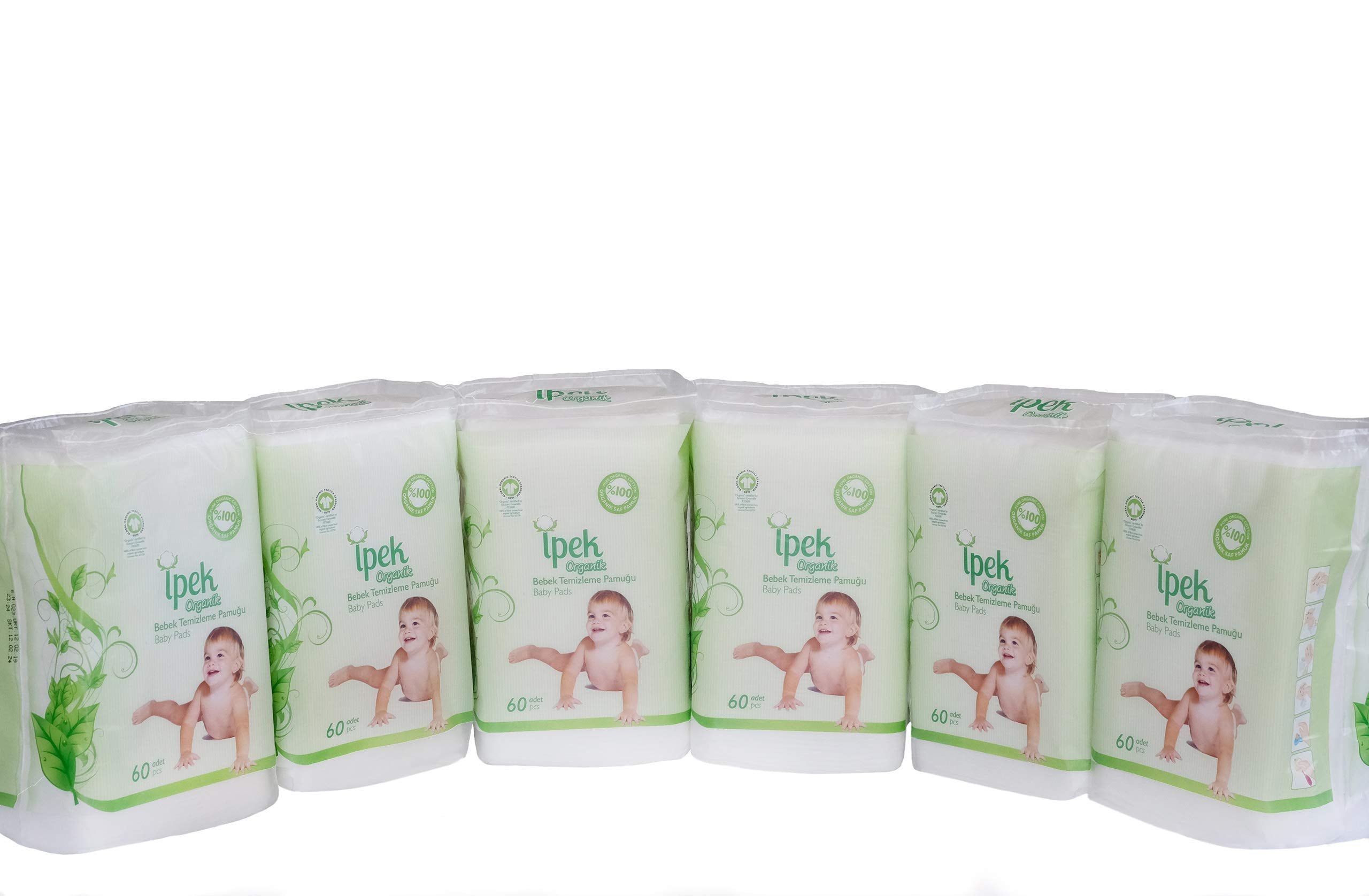 İpek baby dry pads thick and soft for comfortable skin contact.