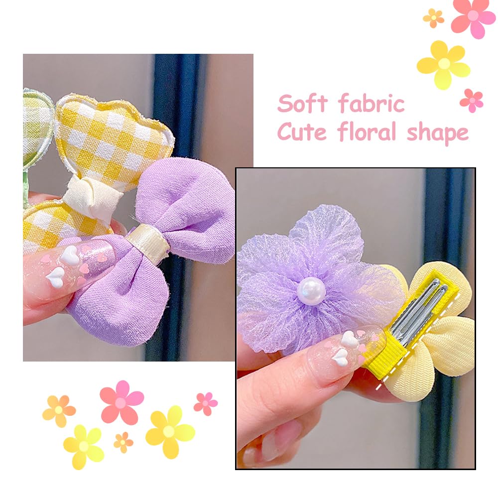 IPEWOEF multicolor flower bow clips provide versatile styling for outfits and occasions.