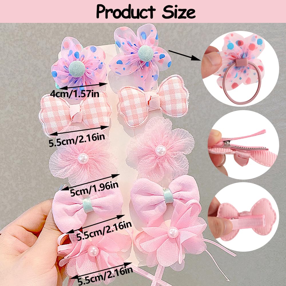 IPEWOEF flower bow clip in pastel colors enhances daily outfits and adds charm.