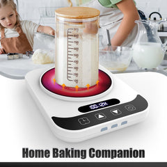 IPOW Sourdough Starter Warmer control panel with digital settings enables easy temperature tweaks.