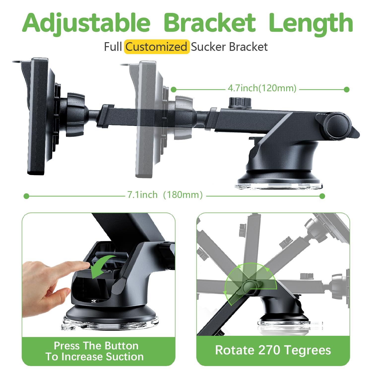 IPOZITO easy installation on headrests provides quick, tool-free setup.