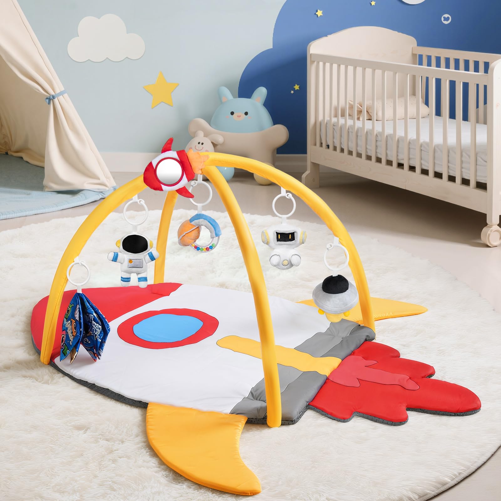 IPOZITO growth-friendly-mat grows with baby from tummy time to sitting milestones.
