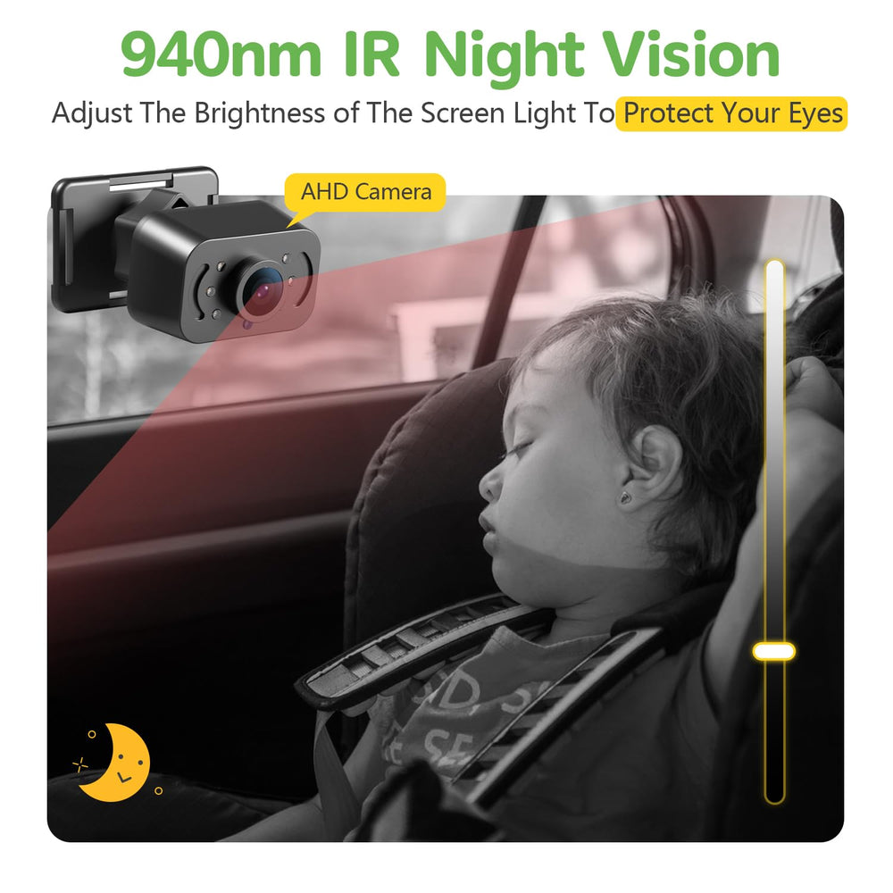 IPOZITO 940 nm night vision preserves backseat visibility during night drives.