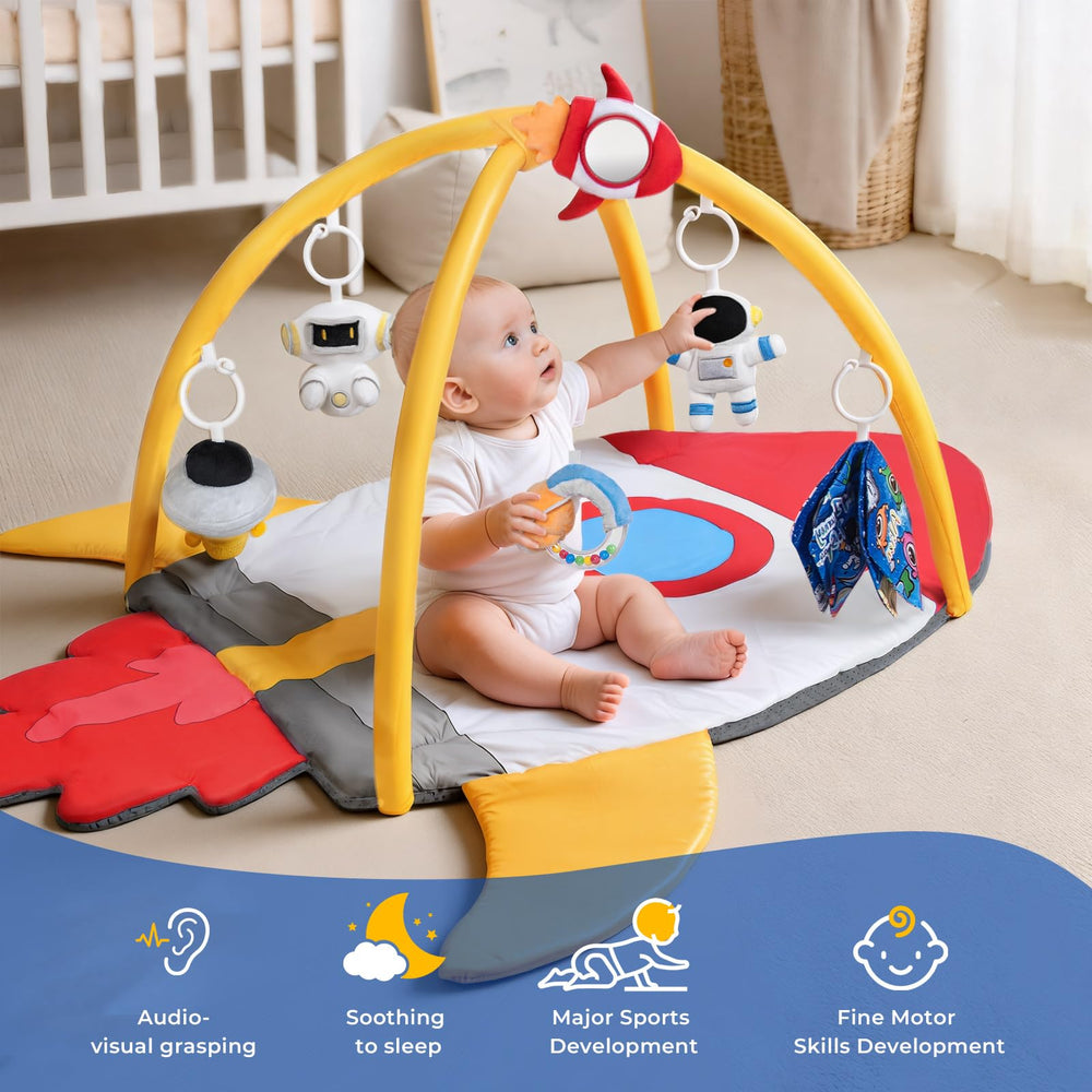 IPOZITO tummy-time-mat-non-slip highlights safety with a non-slip base.