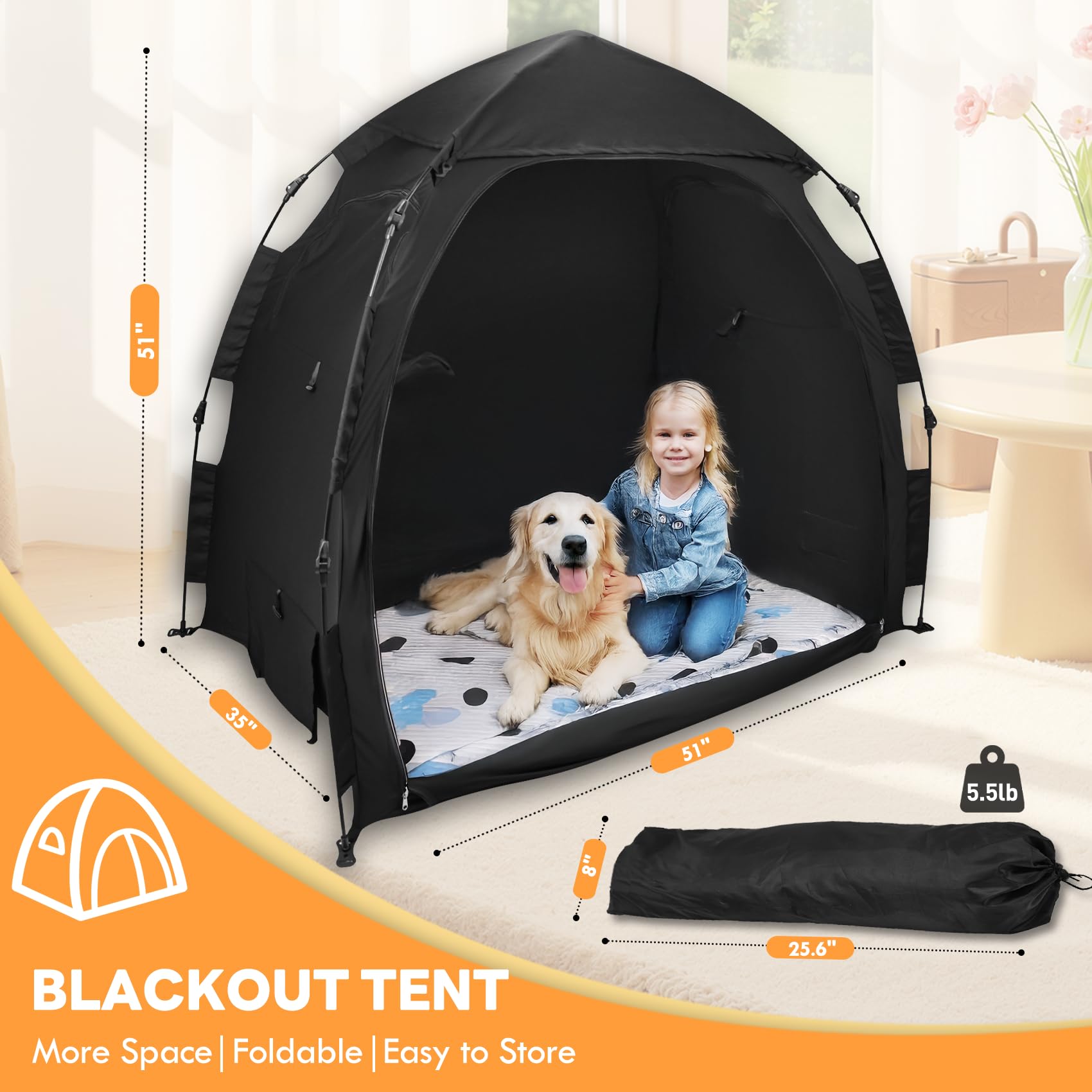 IQYIQY blackout tent travel bag compact easy setup on trips