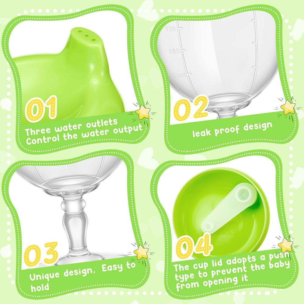 Irenare baby goblet cup with scale and easy grip for little hands