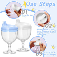Irenare leak-proof straw design keeps liquids contained when tilted.