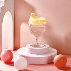 Irenare baby wine sippy cup yellow ergonomic grip supports little hands and comfortable sipping