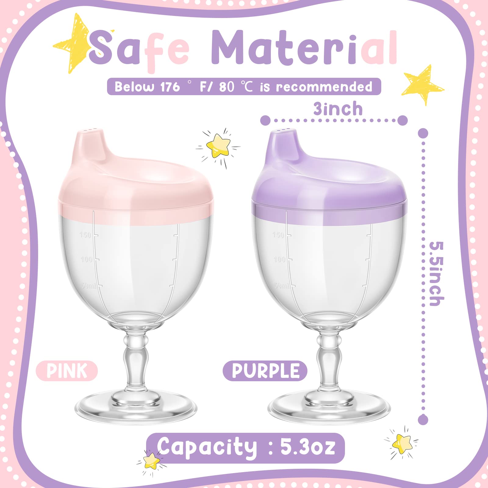 Irenare purple baby wine sippy cup with spill-proof design for mess-free drinking