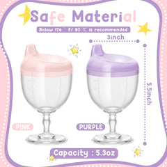 Irenare purple baby wine sippy cup with spill-proof design for mess-free drinking