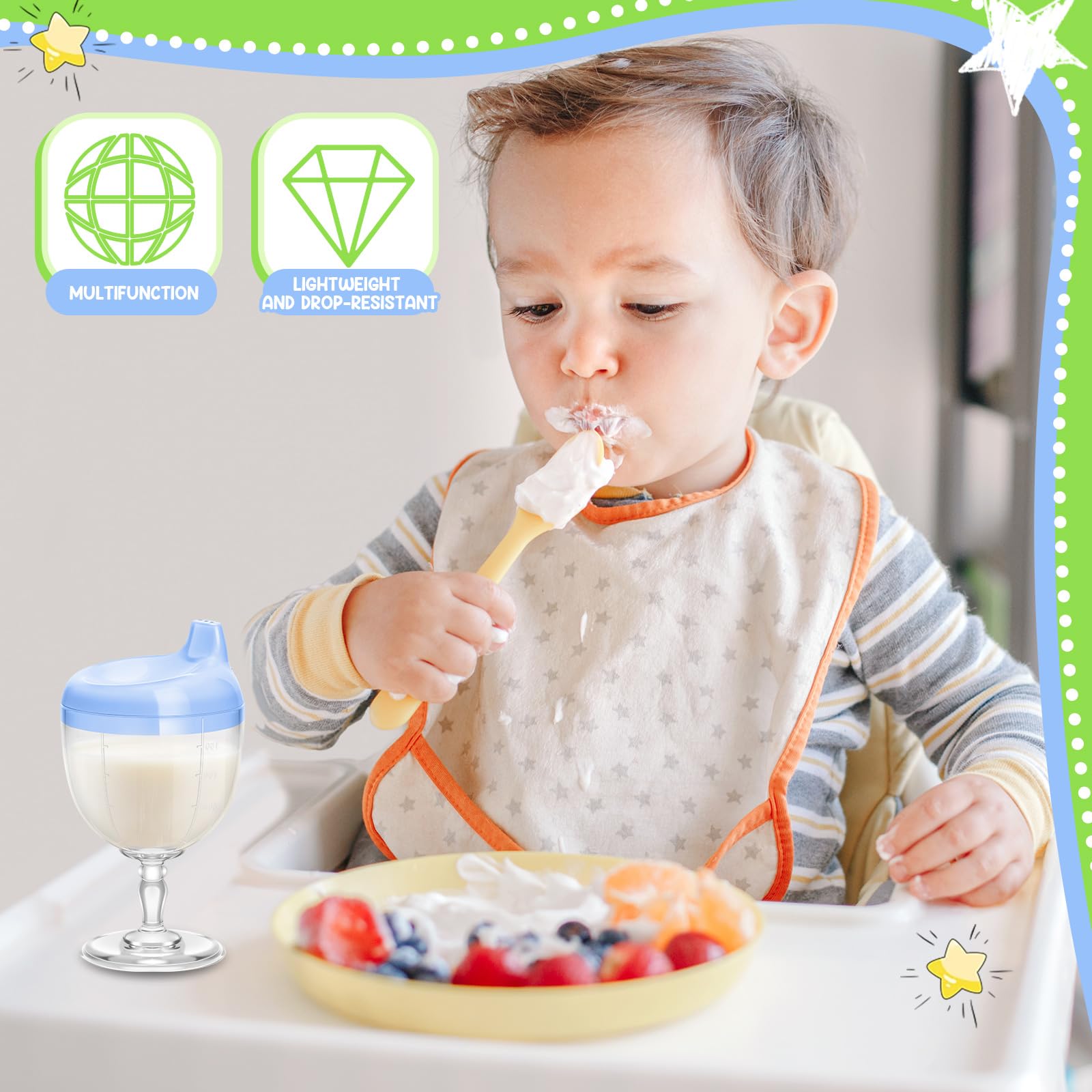 Irenare heat-resistant spout is gentle on curious toddlers' sipping habits.