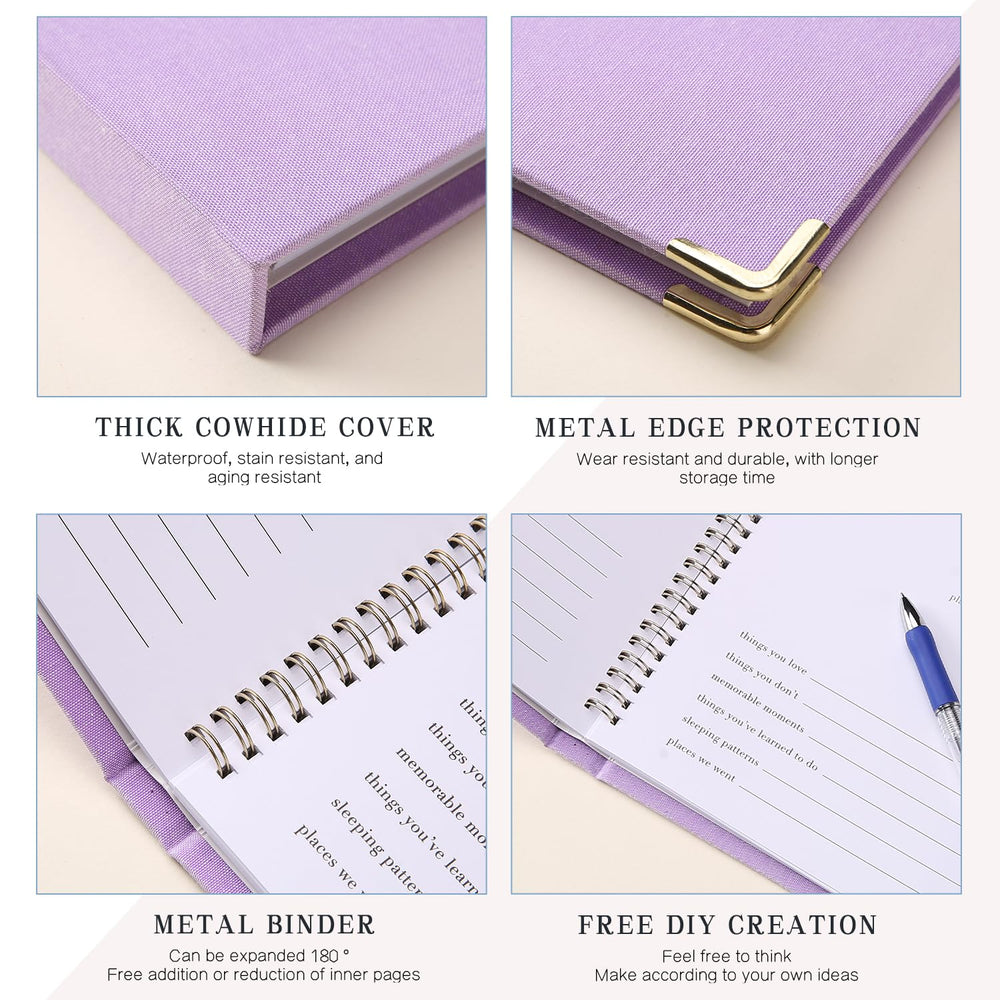 Iridipity baby book page prompts guide milestones and memories beautifully