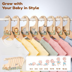 IRIIJANE double-sided labels for baby closet speed size-based sorting.