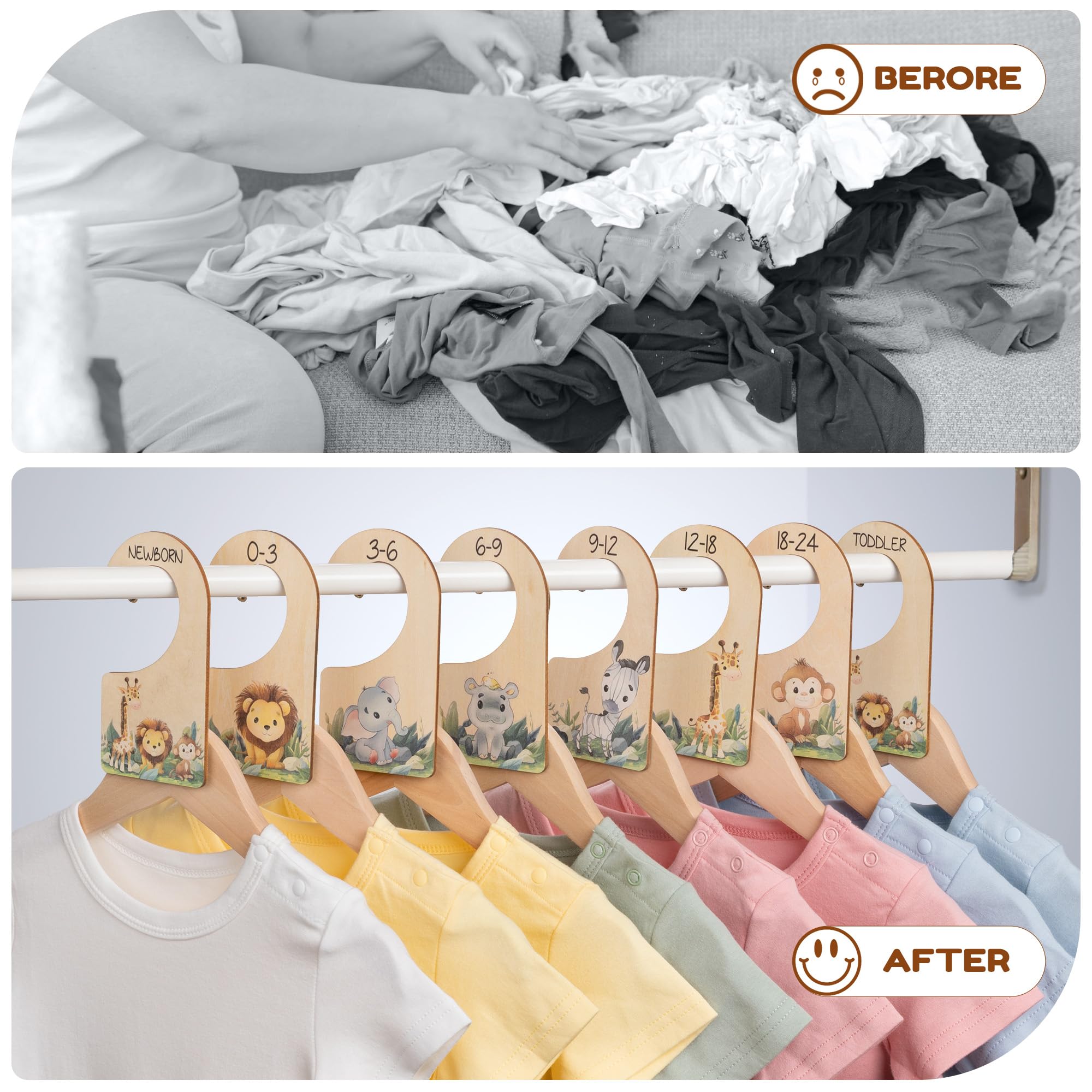 IRIIJANE month-size organizers simplify dressing routines and closet rotation.