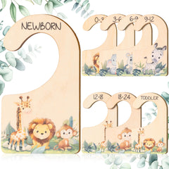 IRIIJANE safari animal wooden baby dividers pair practical organization with charming nursery flair.