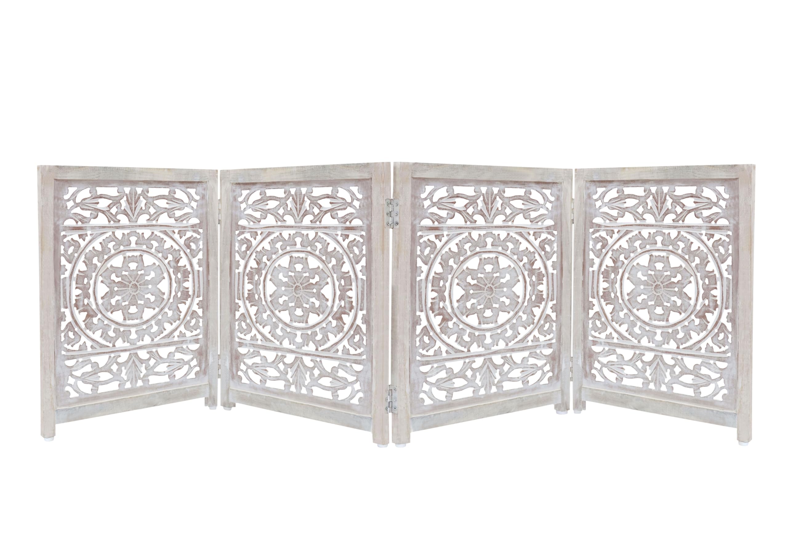 IRONGATE wooden pet gate four-panel assembly showing flexible room division