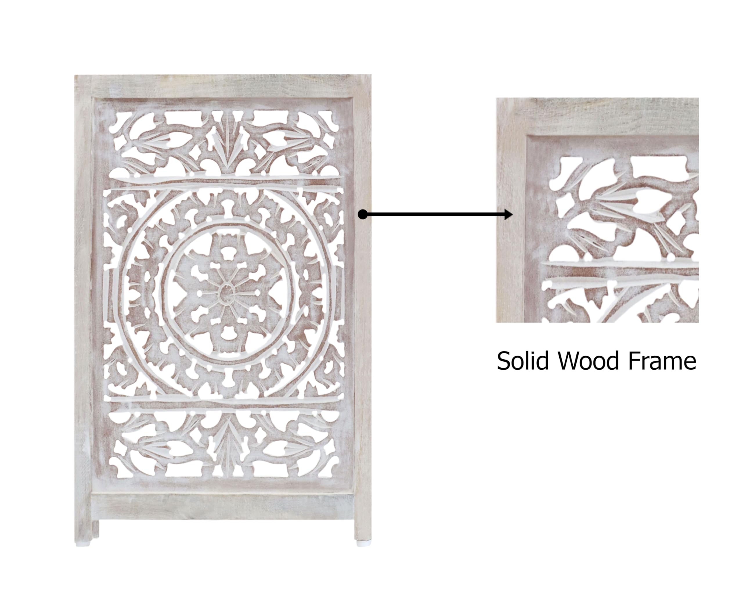 IRONGATE mango wood frame demonstrates sturdy construction and natural texture