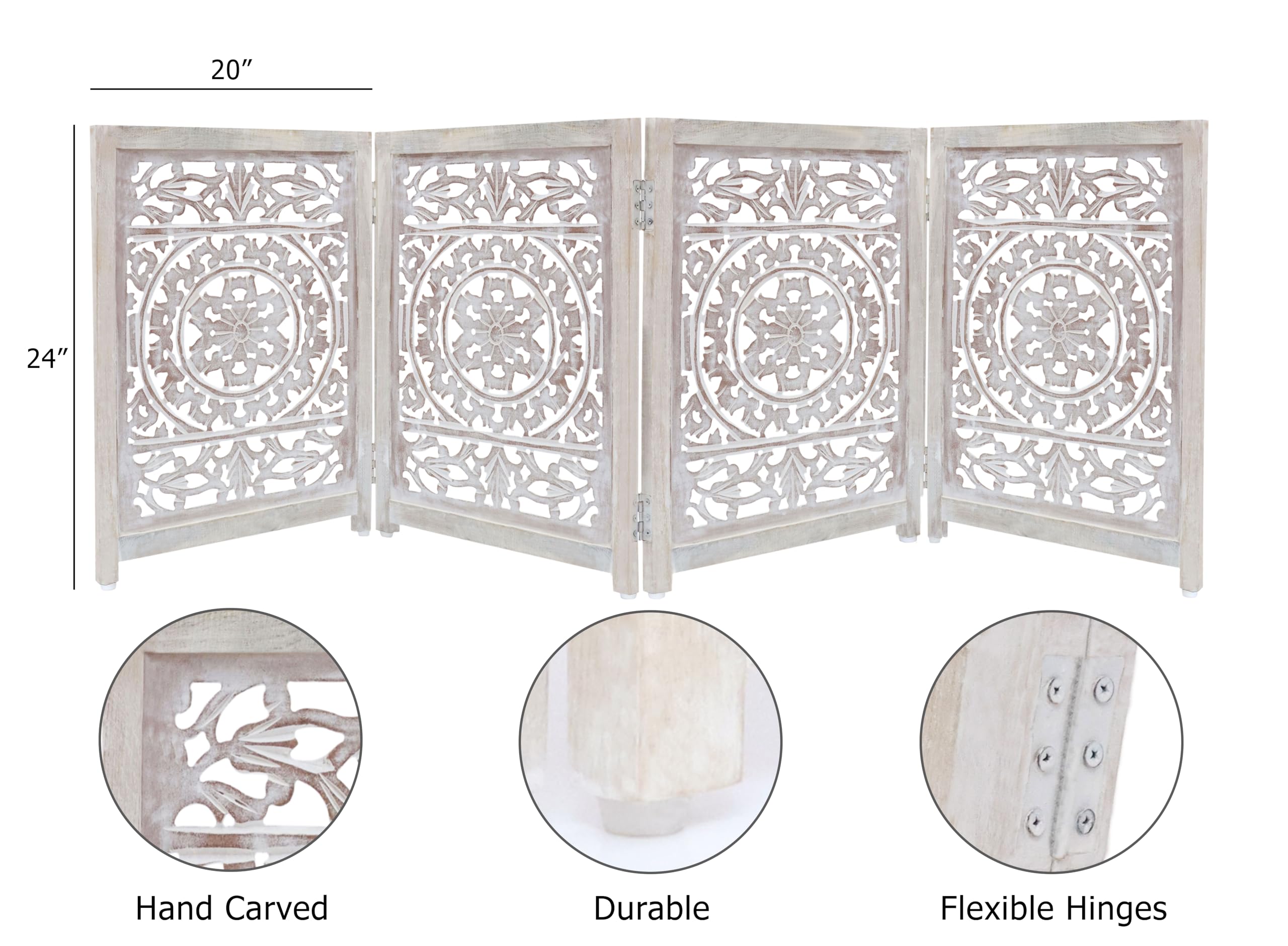 IRONGATE wooden gate with white-wash finish blending with decor