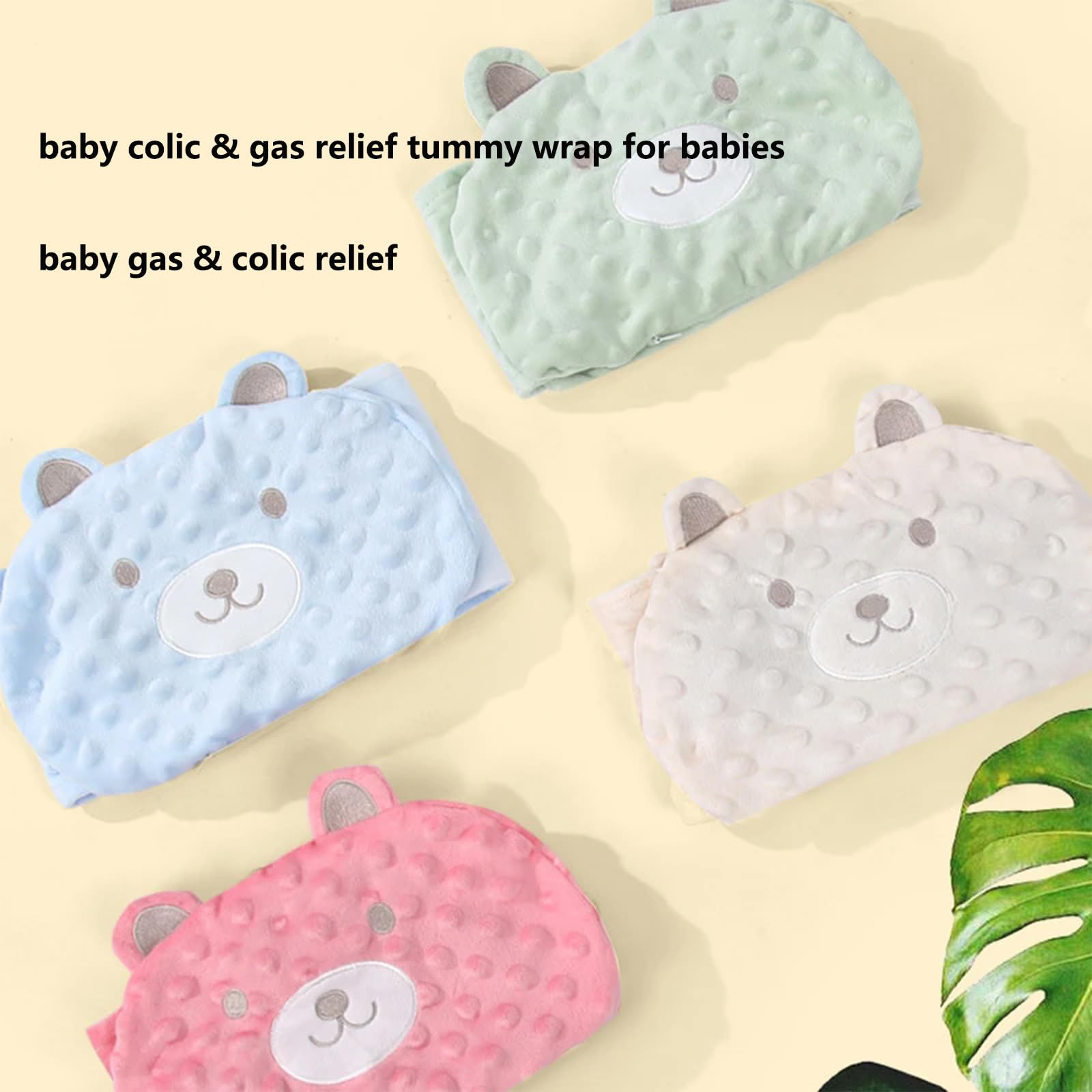 ISANPAN blue heating pad wrap provides cozy warmth for tummy comfort.