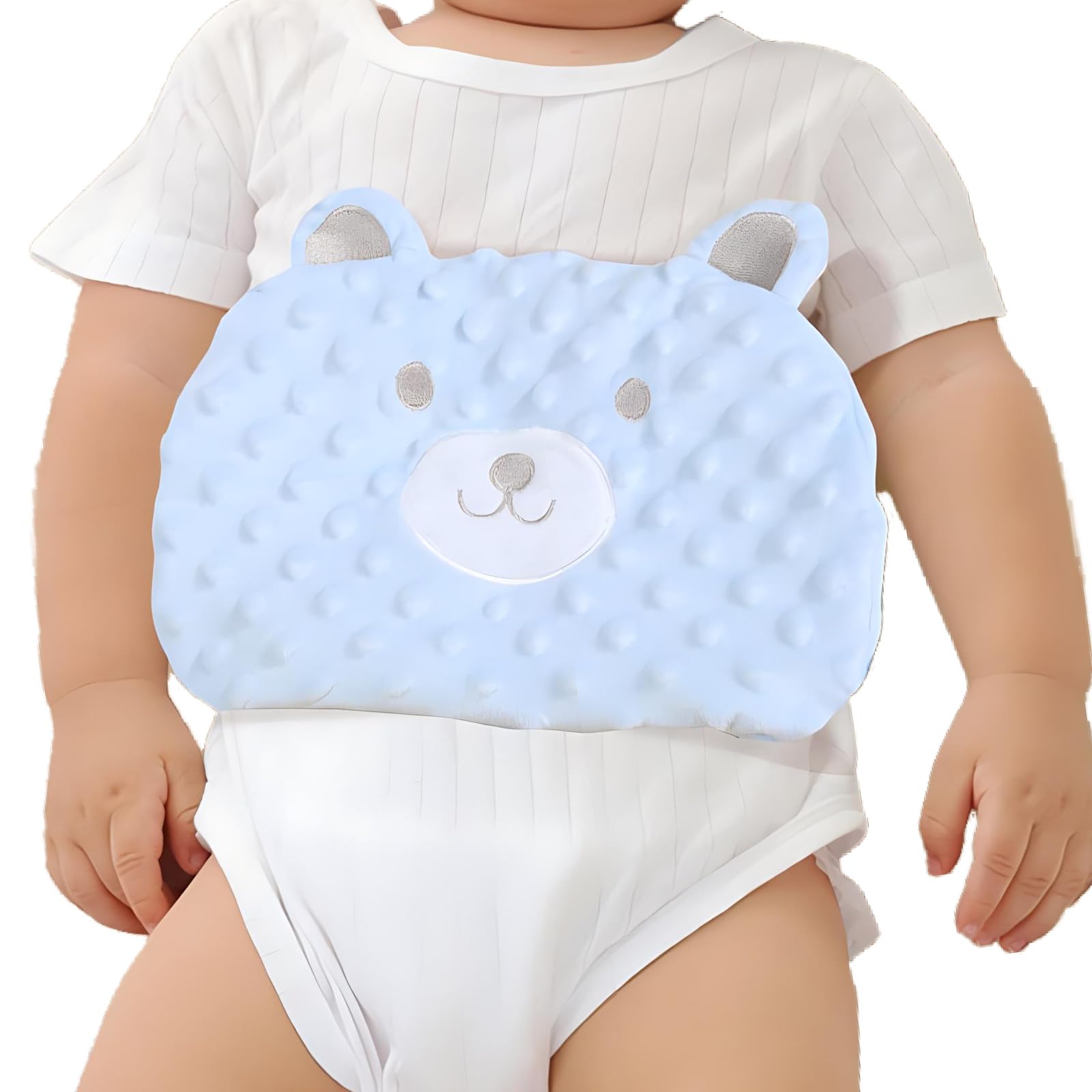 ISANPAN baby tummy wrap close-up shows soft fabric and secure belt for soothing comfort.