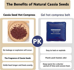 ISANPAN cassia-seed-pack highlighted for microwave-heated comfort against fussiness.