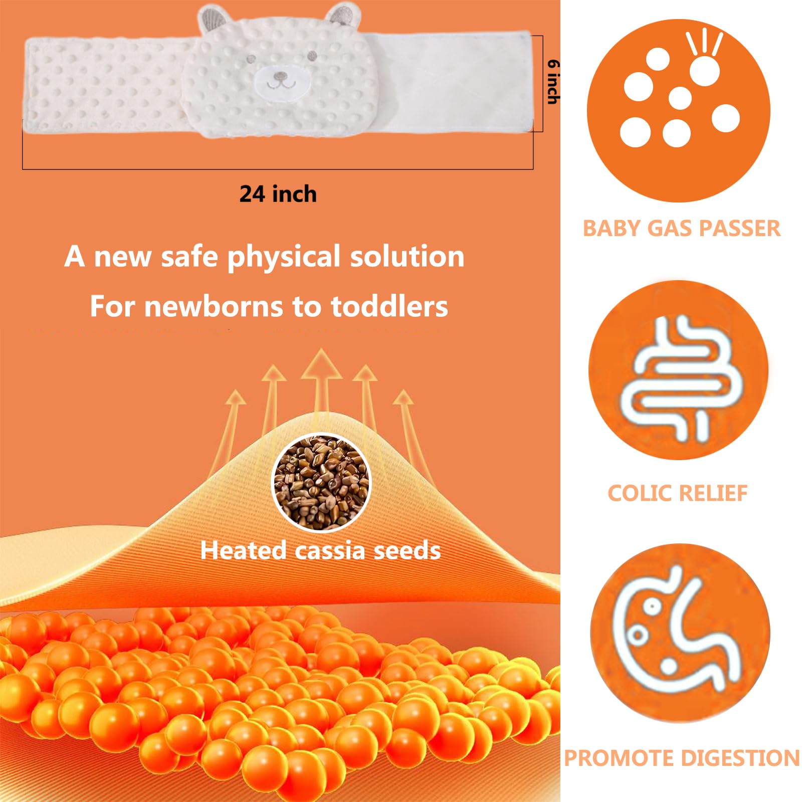 ISANPAN heated-tummy-wrap shown ready to wrap for warm relief during tummy moments.