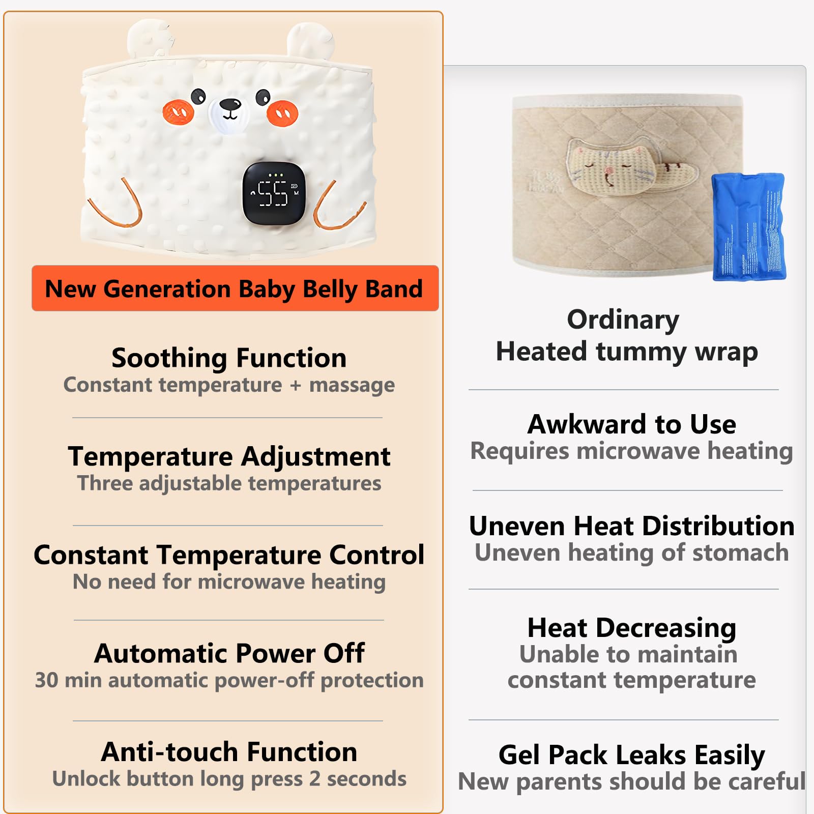 ISANPAN New Generation Baby Wrap adjustable fit secures baby comfort.