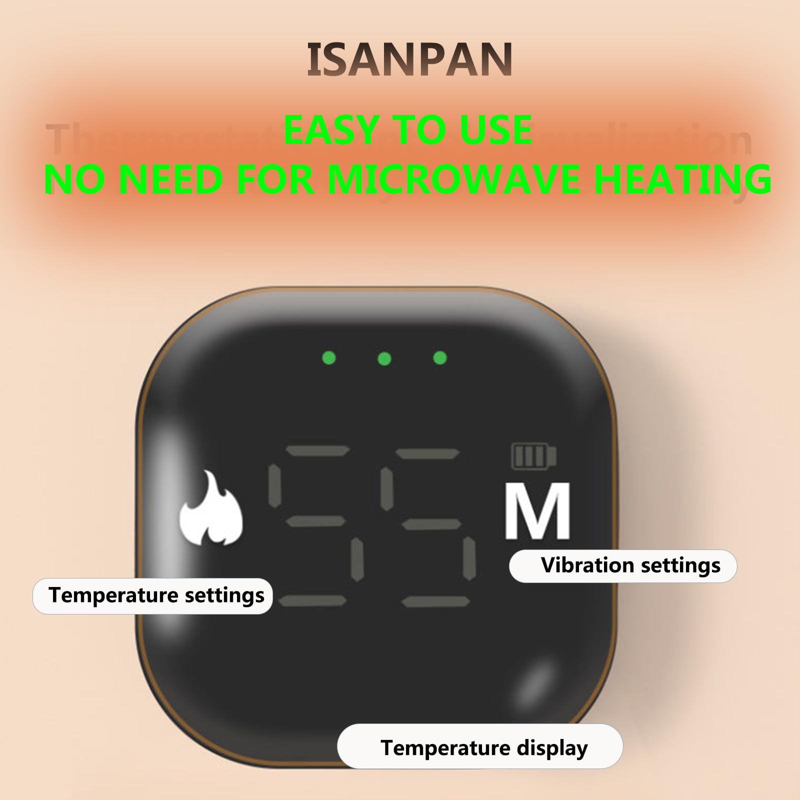 ISANPAN New Generation Baby Wrap LED display highlights adjustable warmth monitoring.