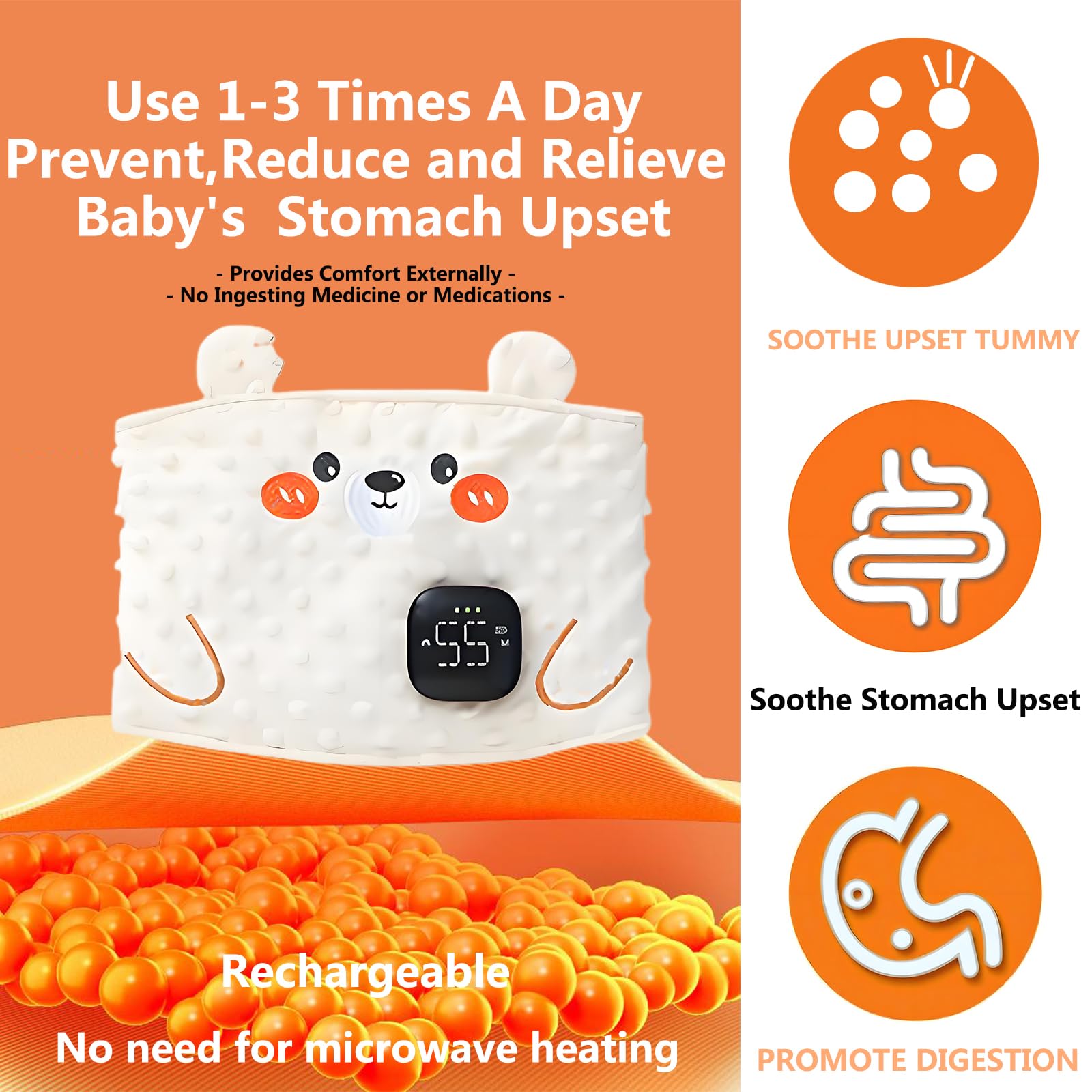 ISANPAN New Generation Baby Wrap vibration demonstrates subtle soothing pulses.