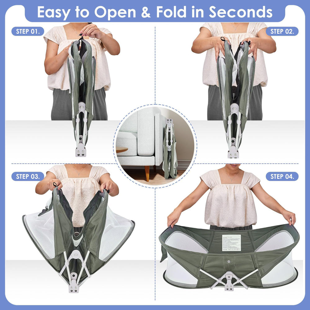 ISELECTOR Bedside Bassinet fabrics designed for easy wipe-clean maintenance