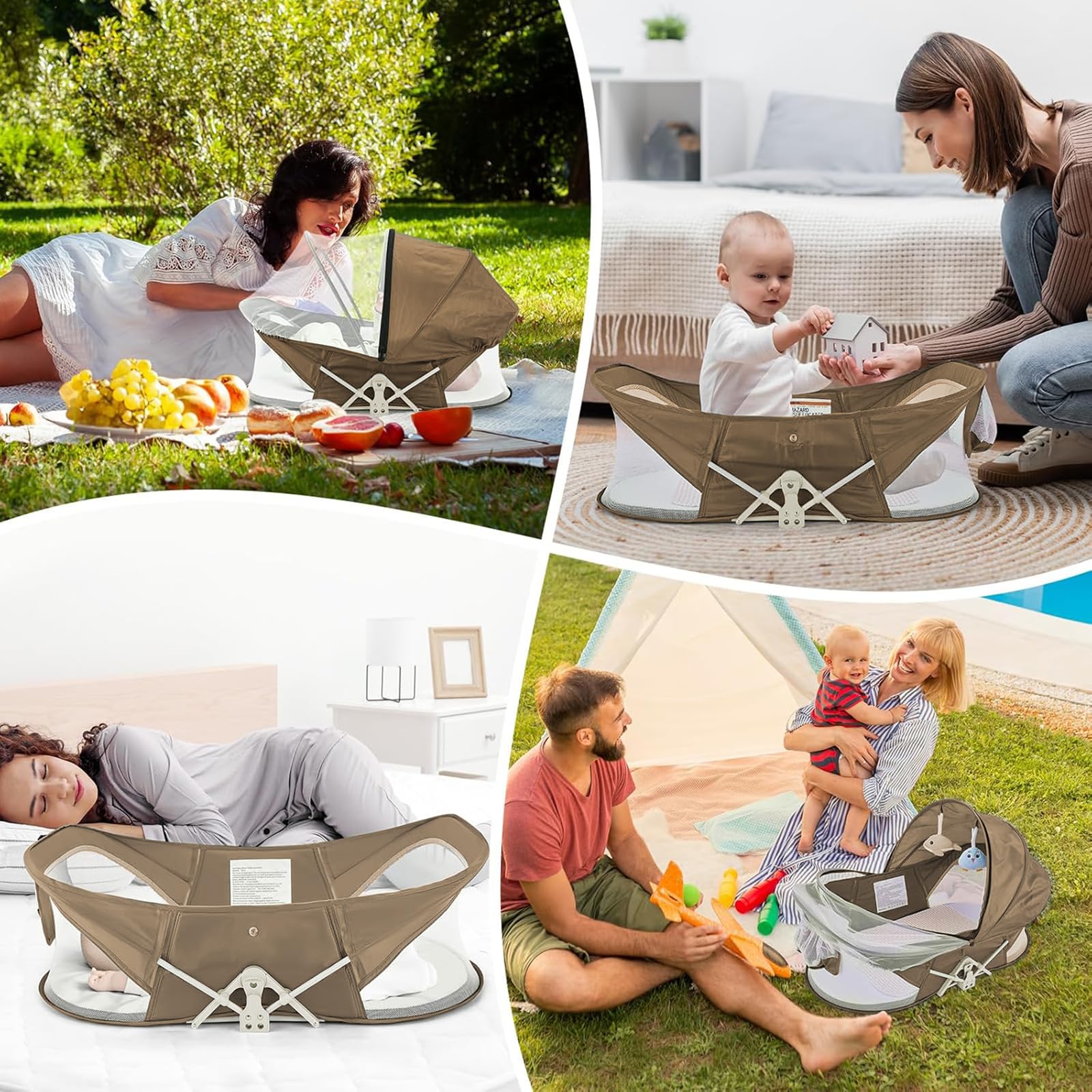 ISELECTOR portable baby bassinet compact storage proves convenient for small spaces