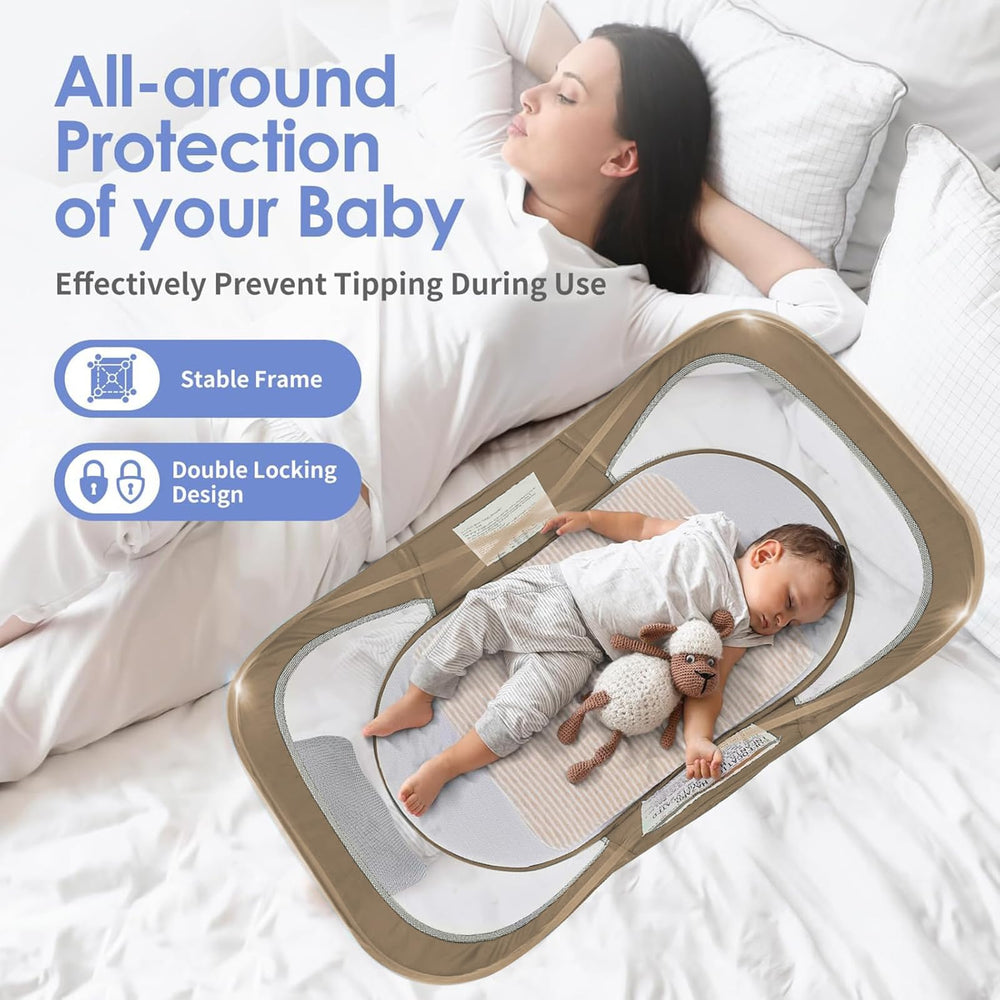 ISELECTOR portable baby bassinet sunshade and mosquito net for sunny walks