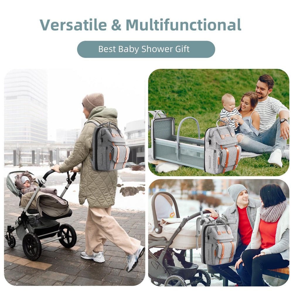 ISMGN Diaper Bag Backpack 25L main pocket fits many baby essentials.