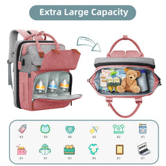 ISMGN diaper bag backpack 25L main pocket keeps essentials organized on day trips