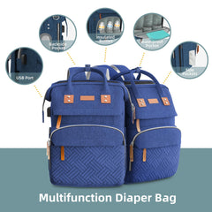 ISMGN diaper bag backpack changing pad included for on-the-go changes