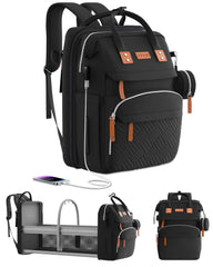 ISMGN diaper bag backpack with changing station ready for quick on-the-go changes