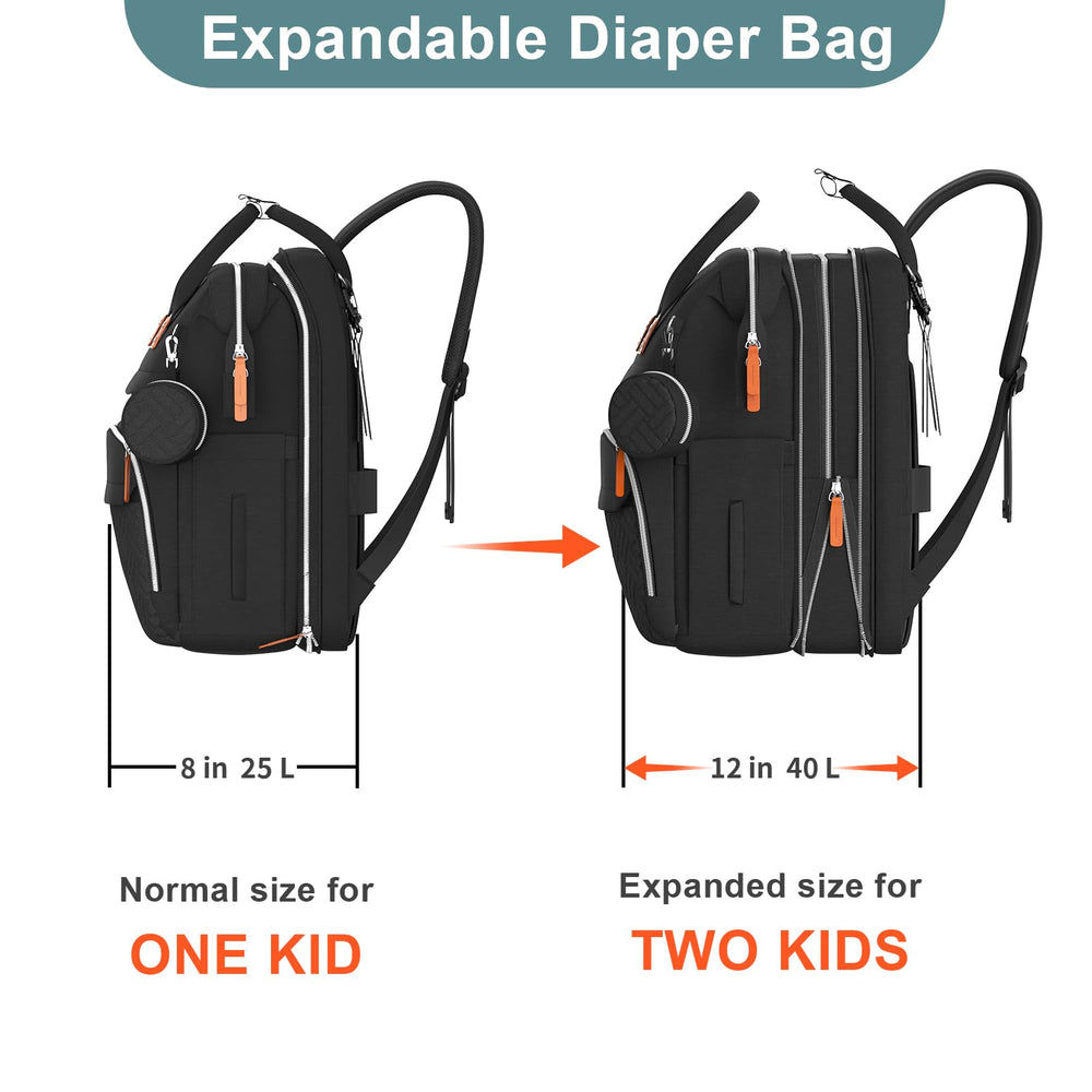 ISMGN diaper bag backpack interior organization with multiple pockets and compartments