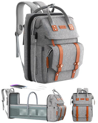 ISMGN Diaper Bag Backpack with stroller straps enables hands-free outings.
