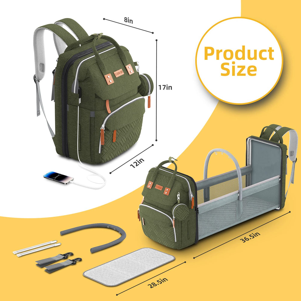 ISMGN diaper bag backpack waterproof fabric helps keep belongings clean.