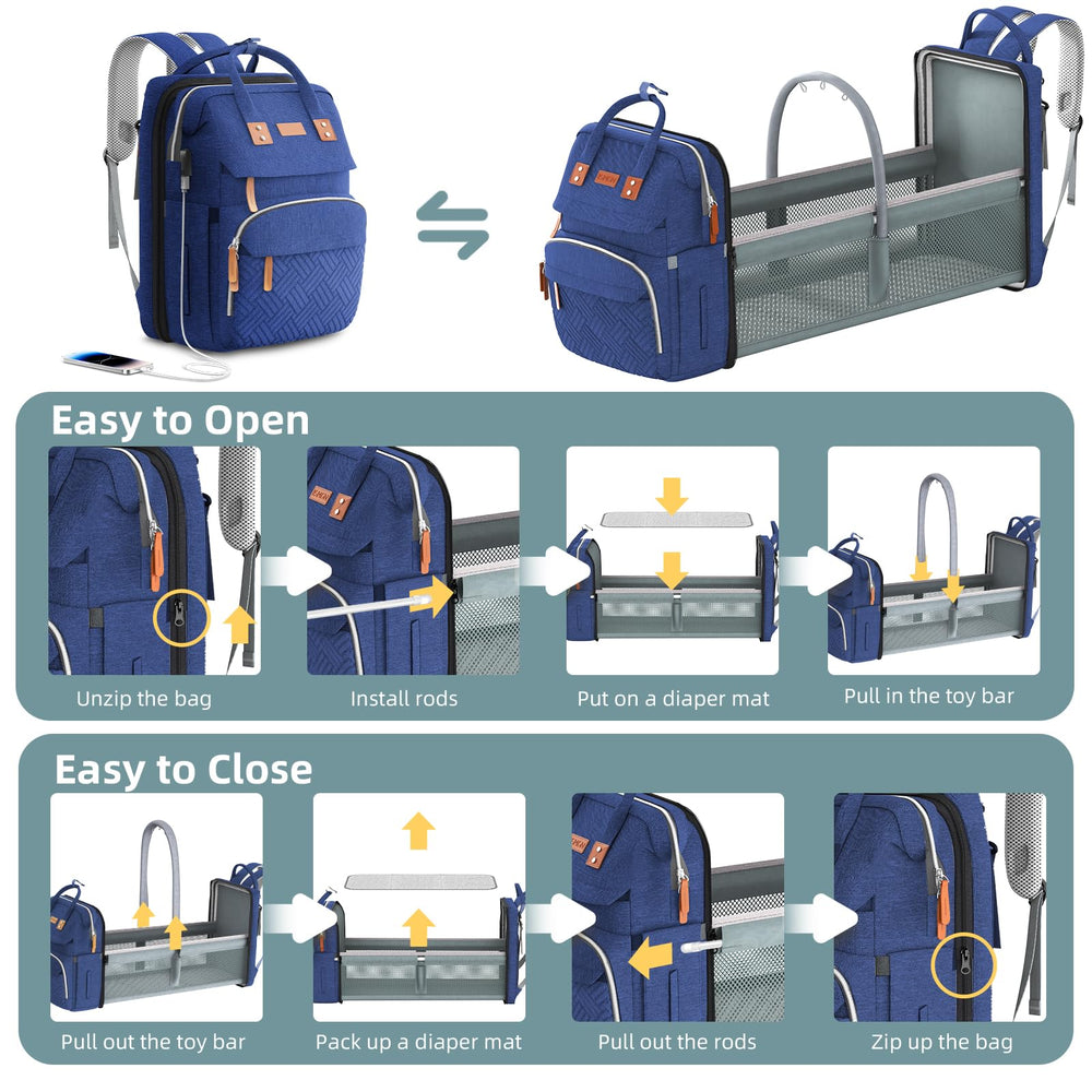 ISMGN diaper bag backpack waterproof fabric keeps gear dry