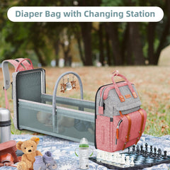 ISMGN diaper bag backpack water-resistant pocket protects contents during outings
