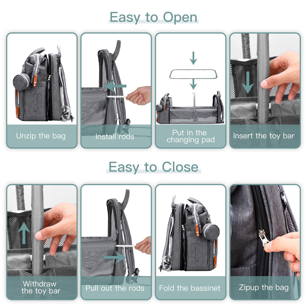 ISMGN diaper bag with USB port for charging devices on the go