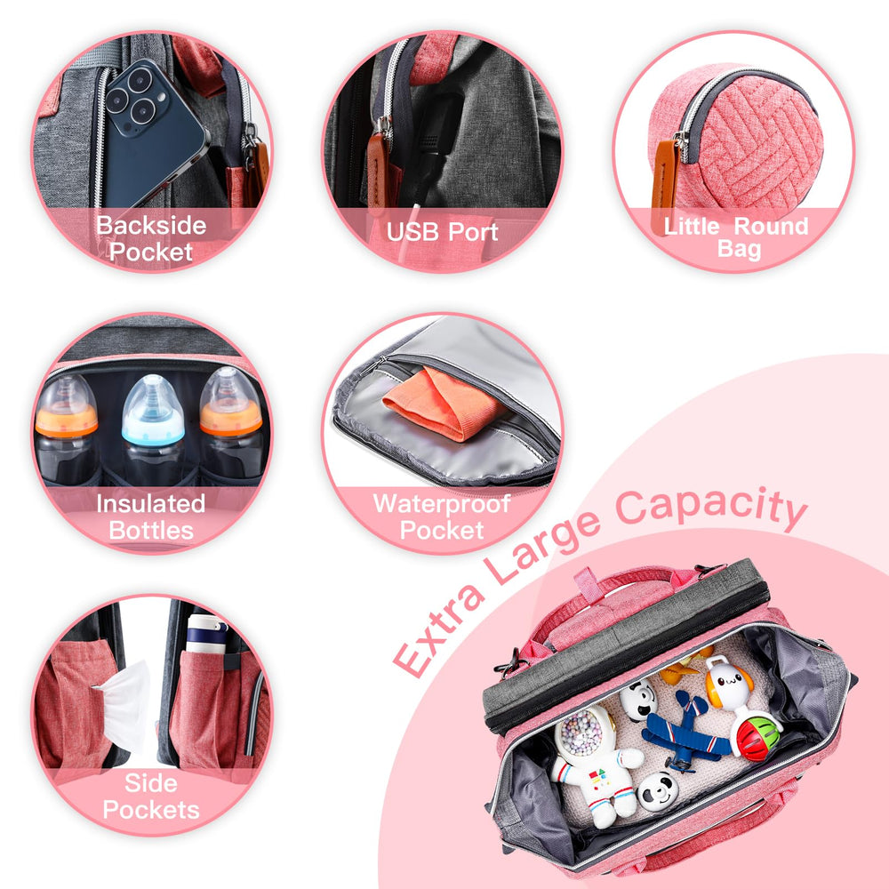 ISMGN insulated bottle pockets keep milk warm or formula cool.