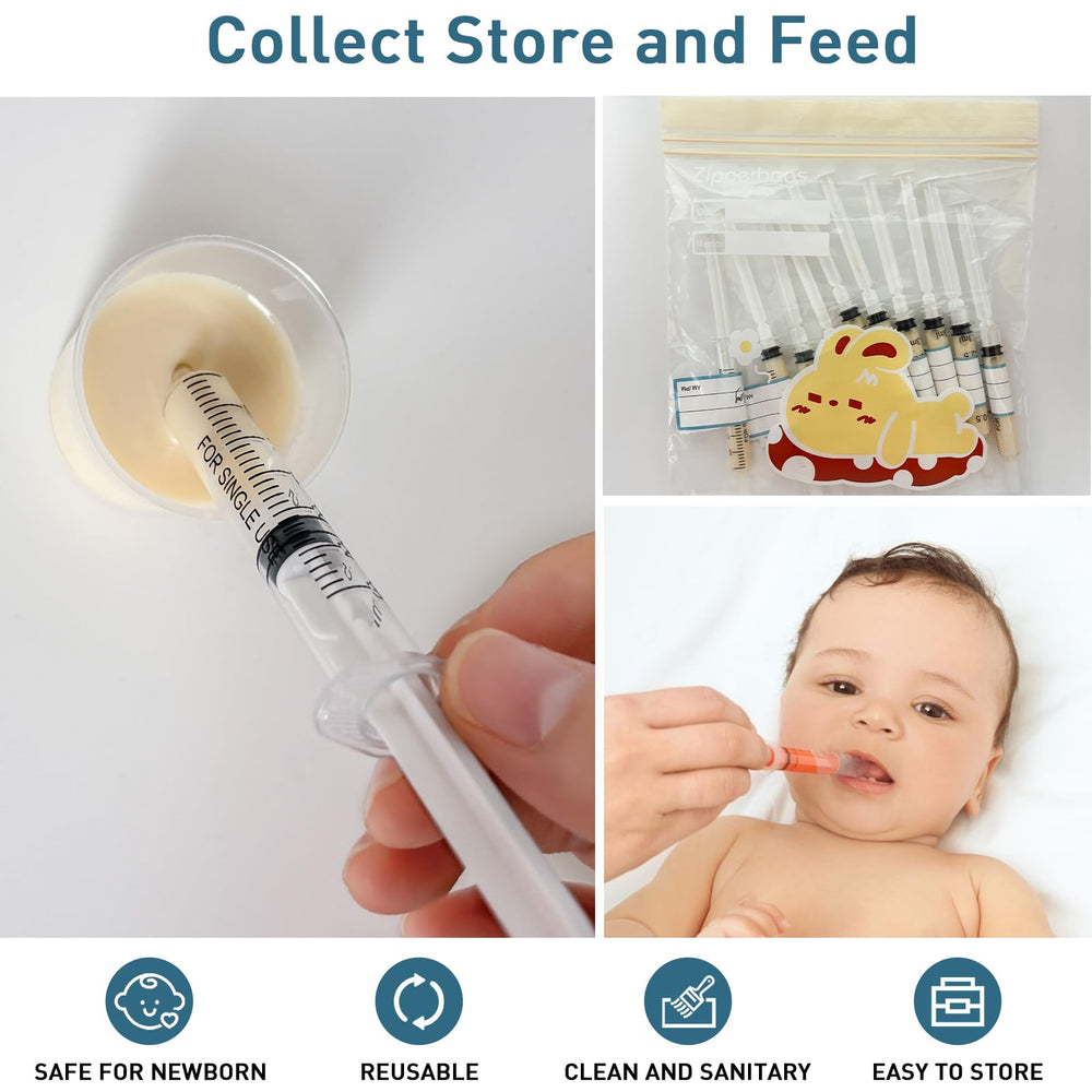 ISOPEN colostrum measuring cup offers clear dosage reference.