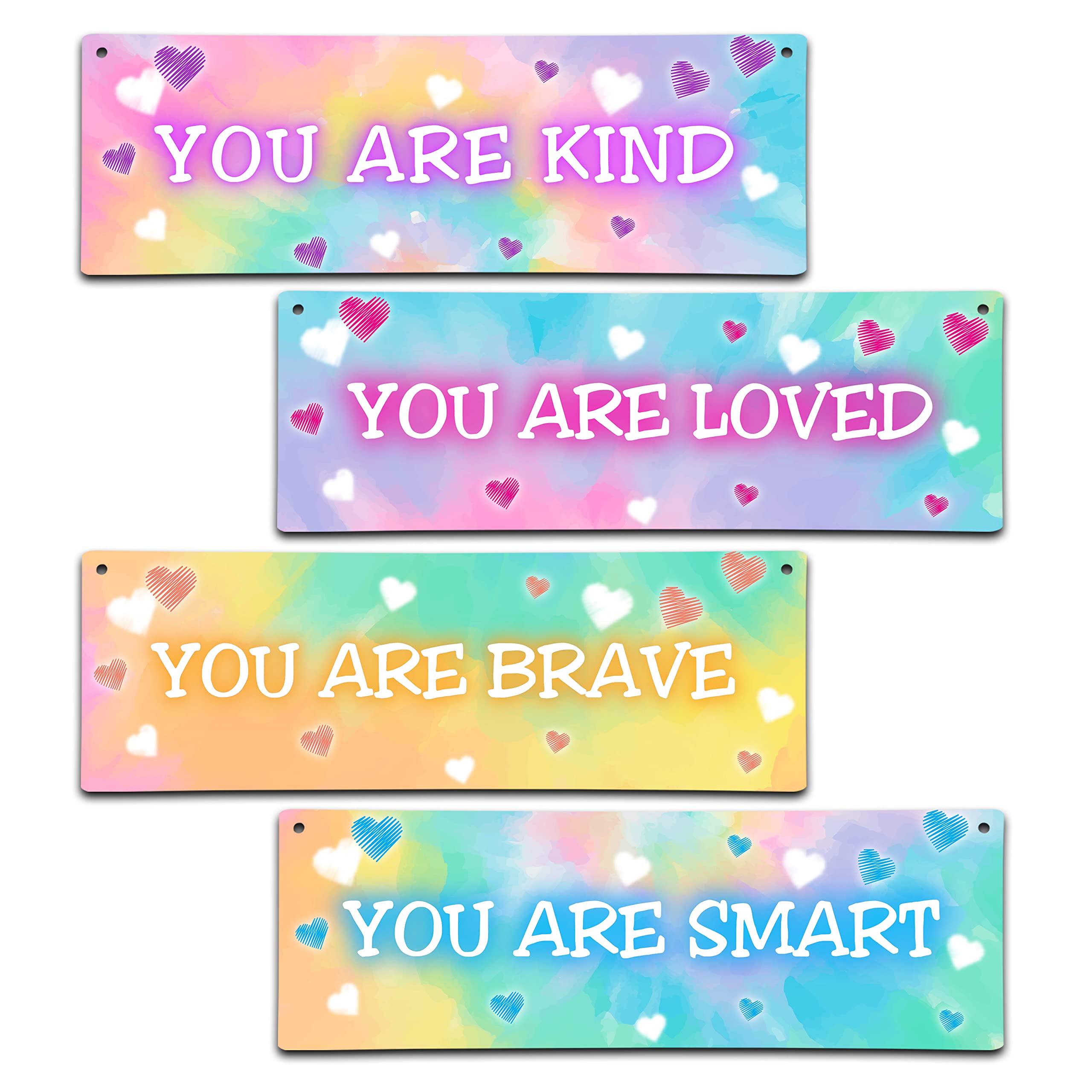ISOVF tie-dye wall sign 4-piece set brightens kids' room with cheerful colors