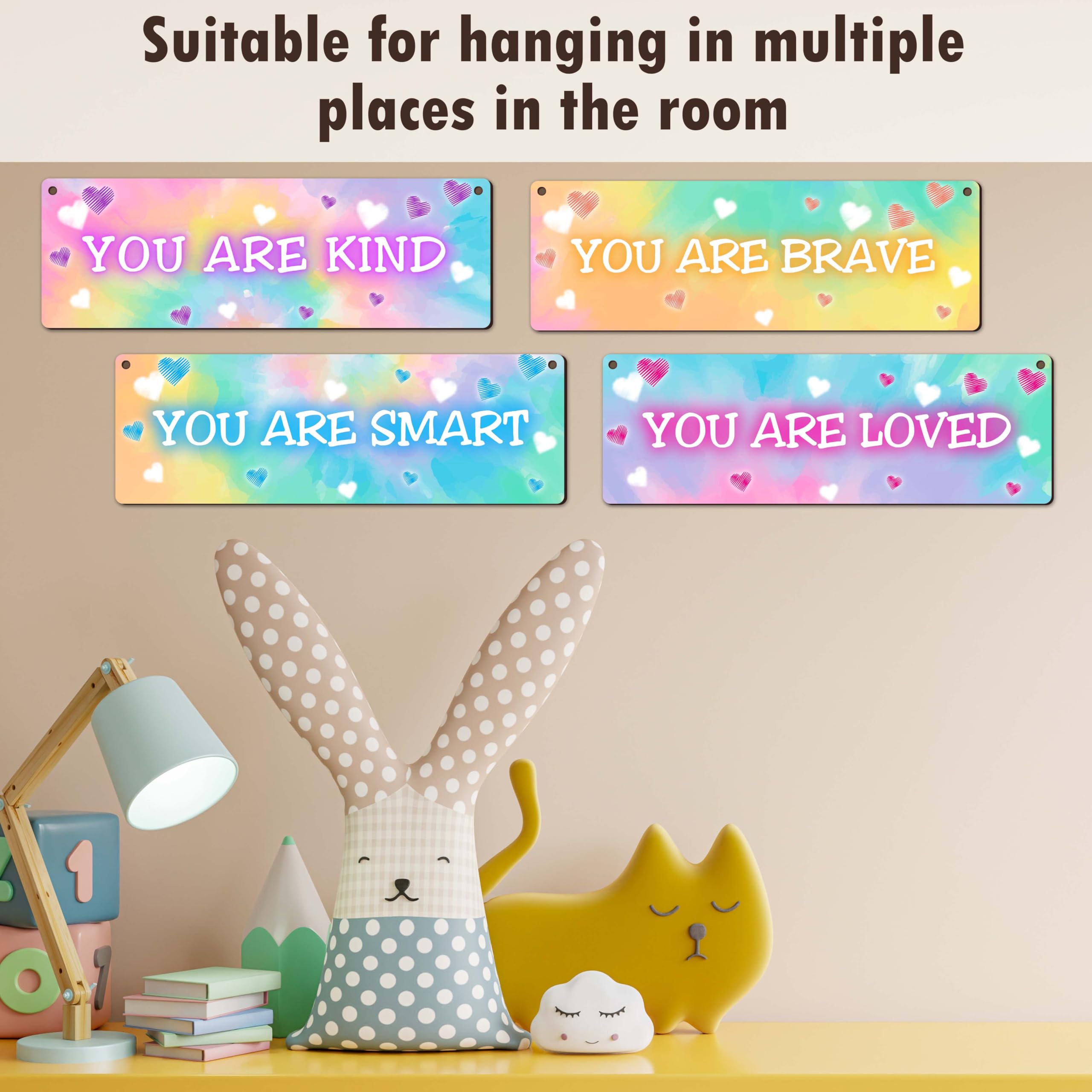 ISOVF wooden wall art You Are Smart supports focus during study or quiet reading